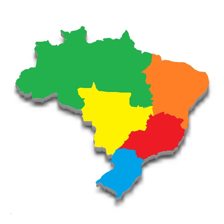 Mapa do Brasil - Regiões